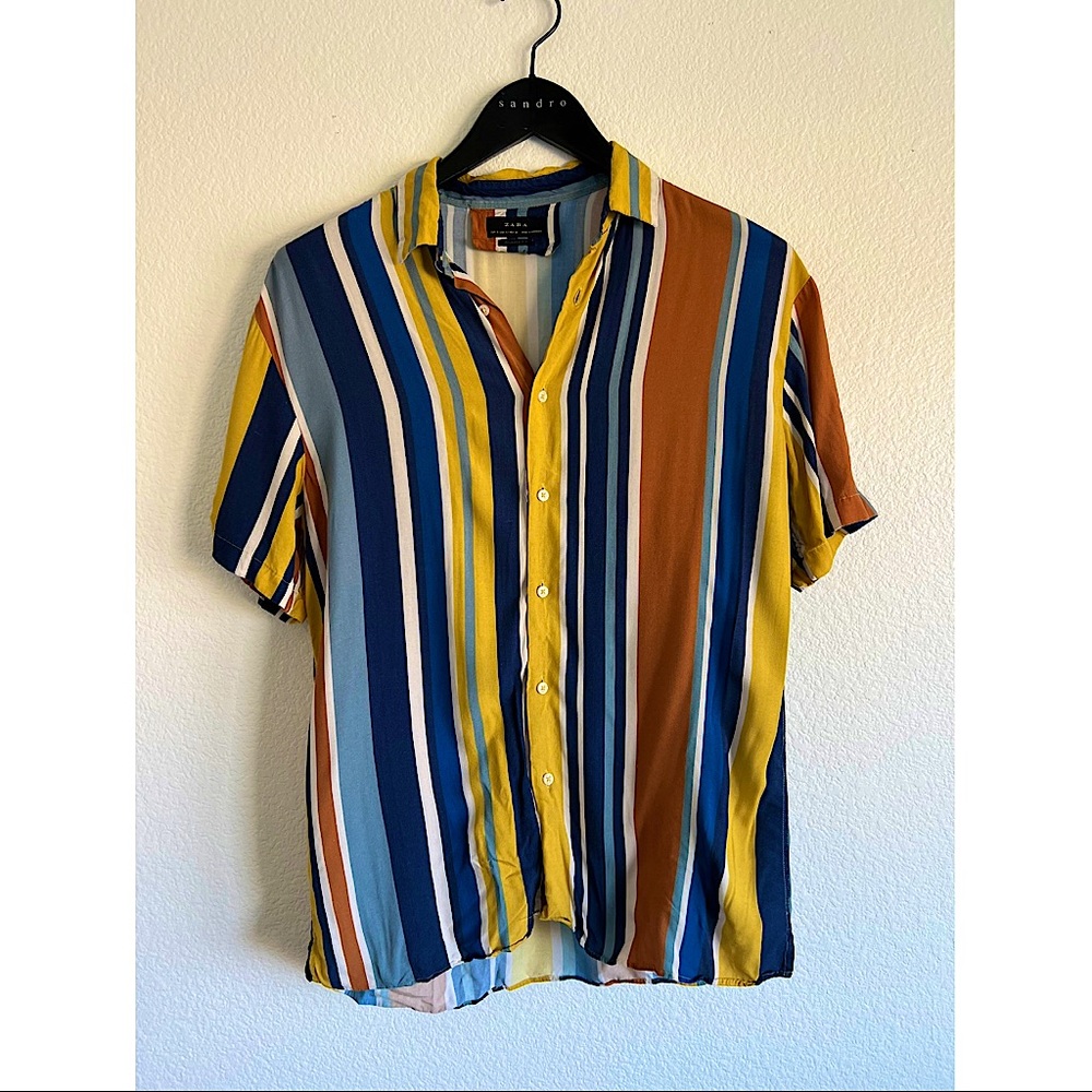 Zara Vertical Pin-Striped Shirt